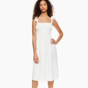 Wilfred Golden Hour Linen Dress in Black